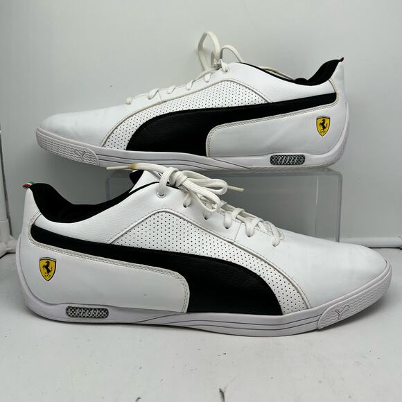 Puma Shoes Mens 14 Scuderia Ferrari Drift Driving Sneaker 306226 White - Picture 1 of 9